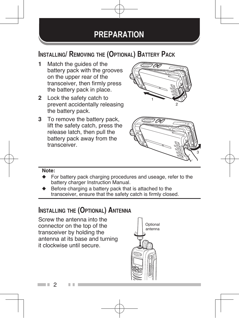 Preparation | Kenwood TK-5320 User Manual | Page 15 / 44