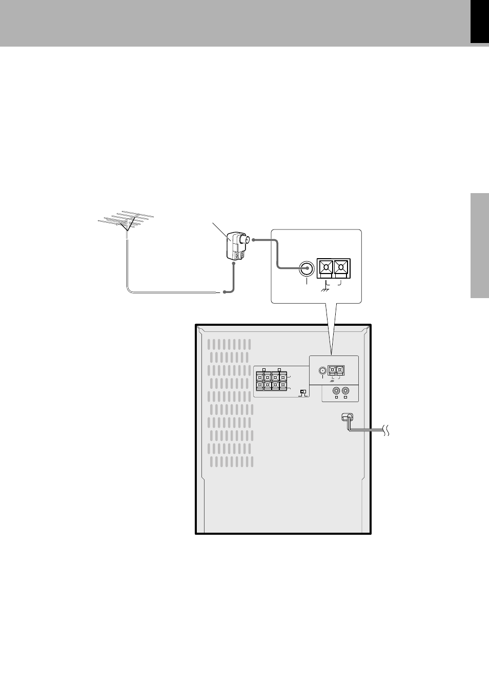 Fm outdoor antenna, System connection, Antenna adapter (optional) | Kenwood XD-500 User Manual | Page 9 / 60