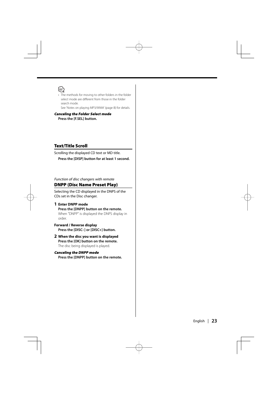 Kenwood KDC-MP6025 User Manual | Page 23 / 40