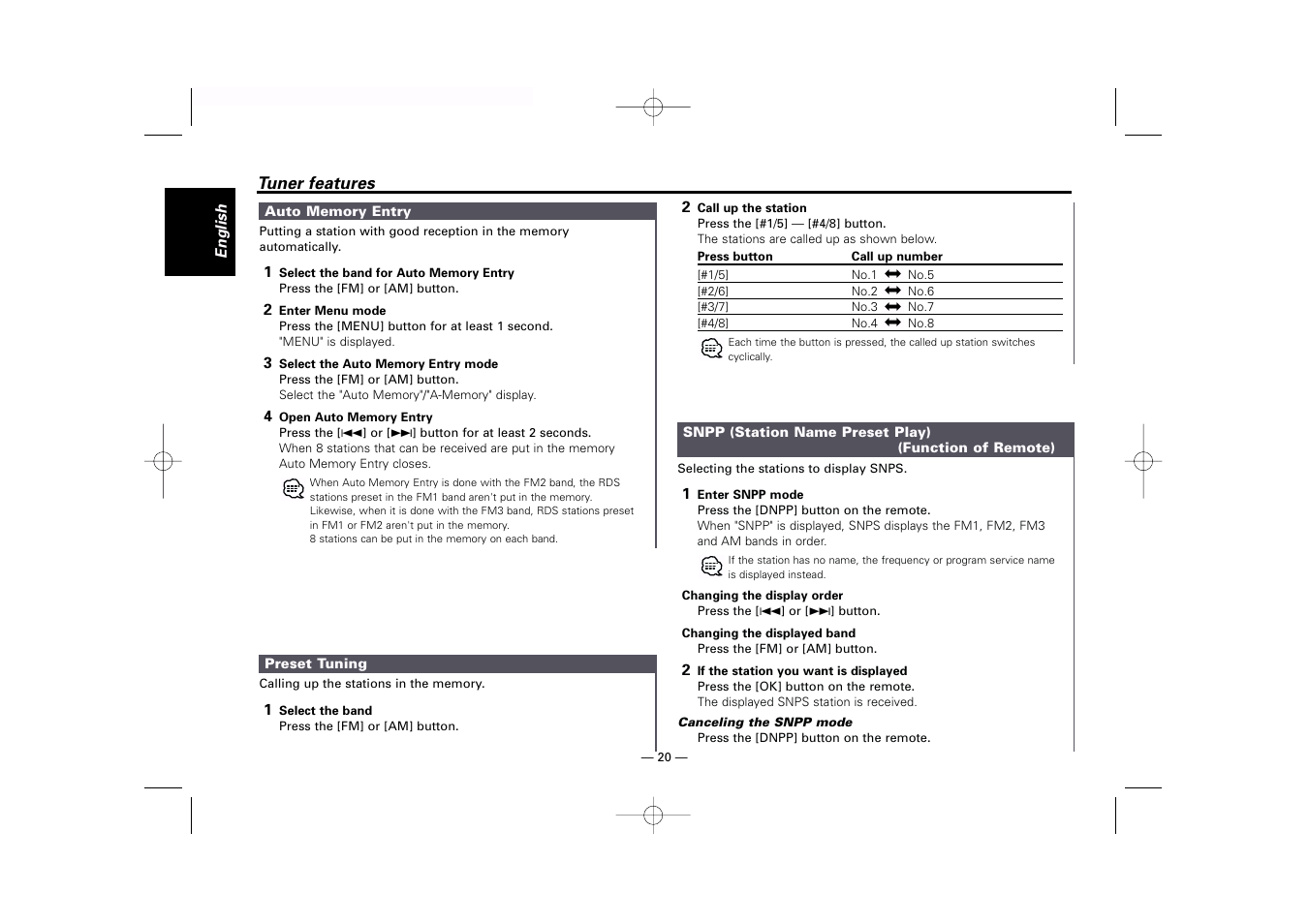 Kenwood KDC-MP919 User Manual | Page 20 / 47