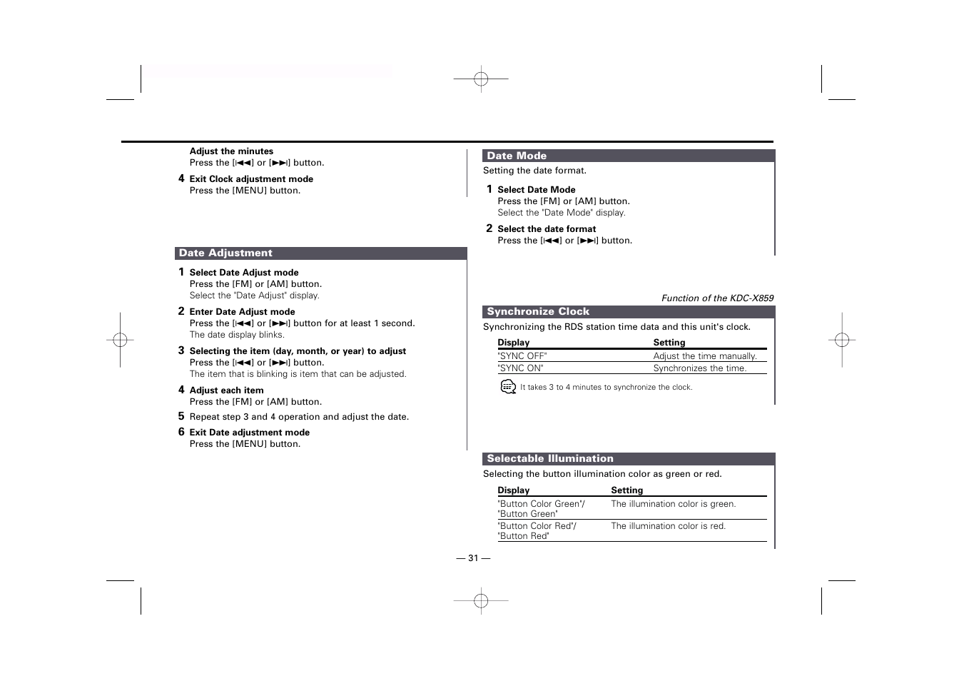 Kenwood KDC-MP919 User Manual | Page 31 / 47