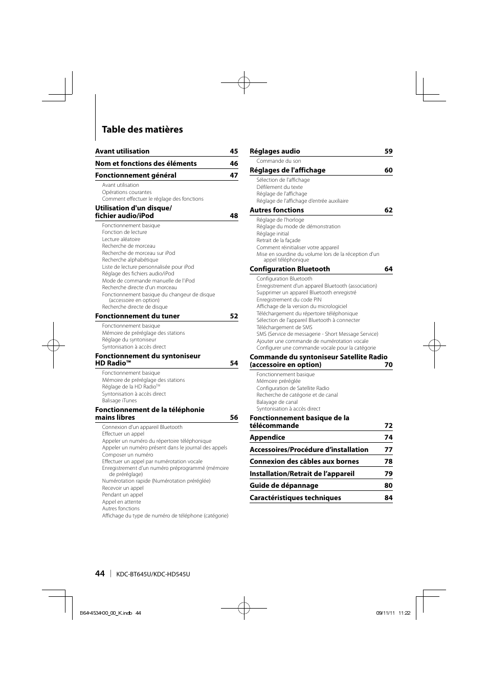 Kenwood KDC-HD545U User Manual | Page 44 / 128