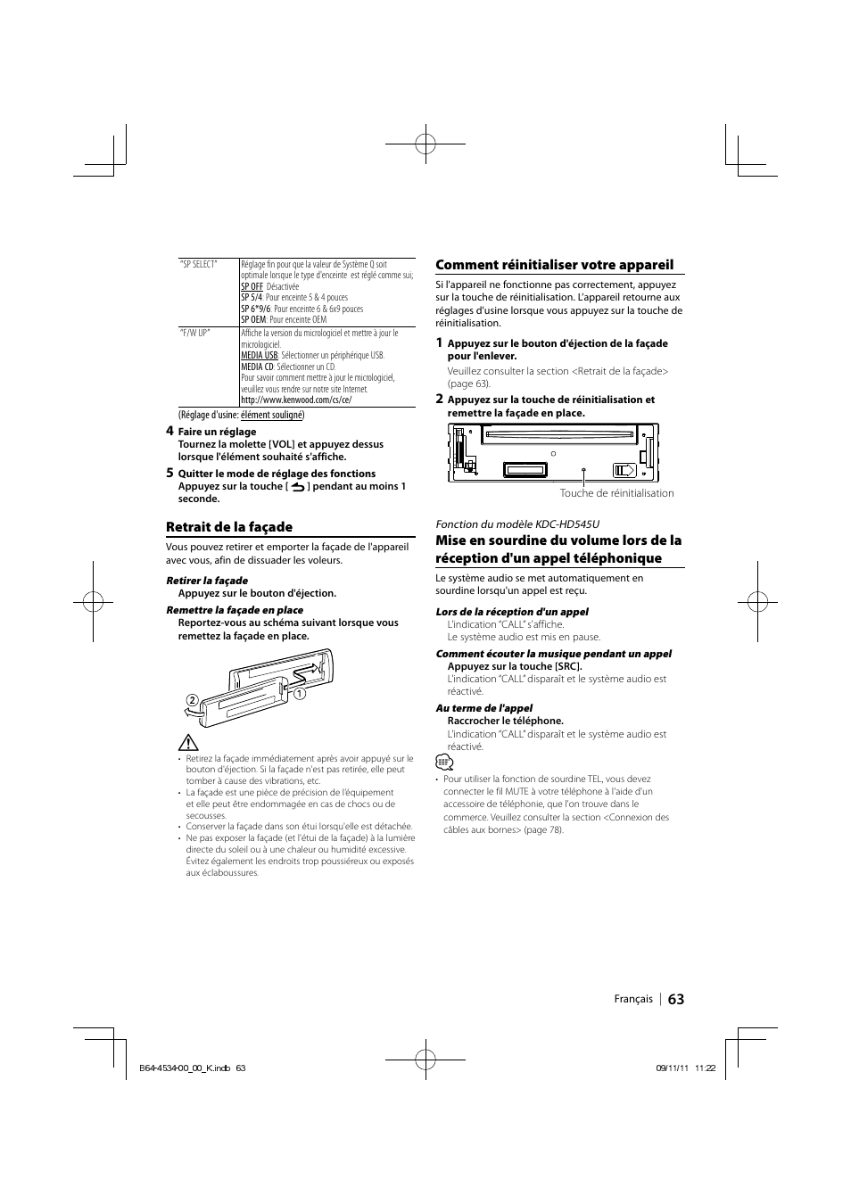 Kenwood KDC-HD545U User Manual | Page 63 / 128