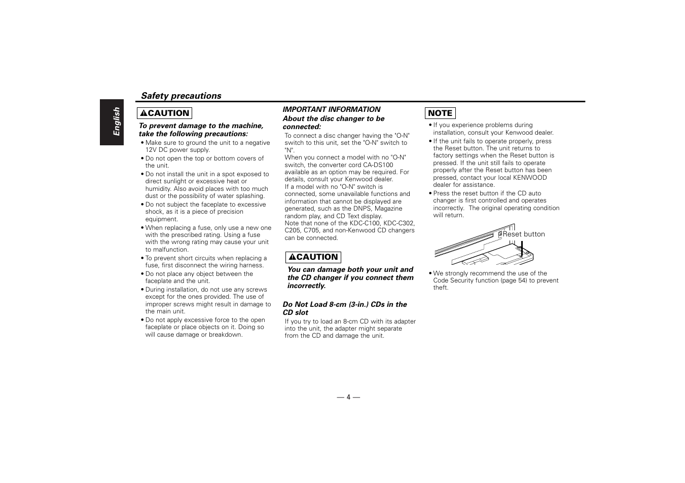 Kenwood KDV-Z940 User Manual | Page 4 / 76