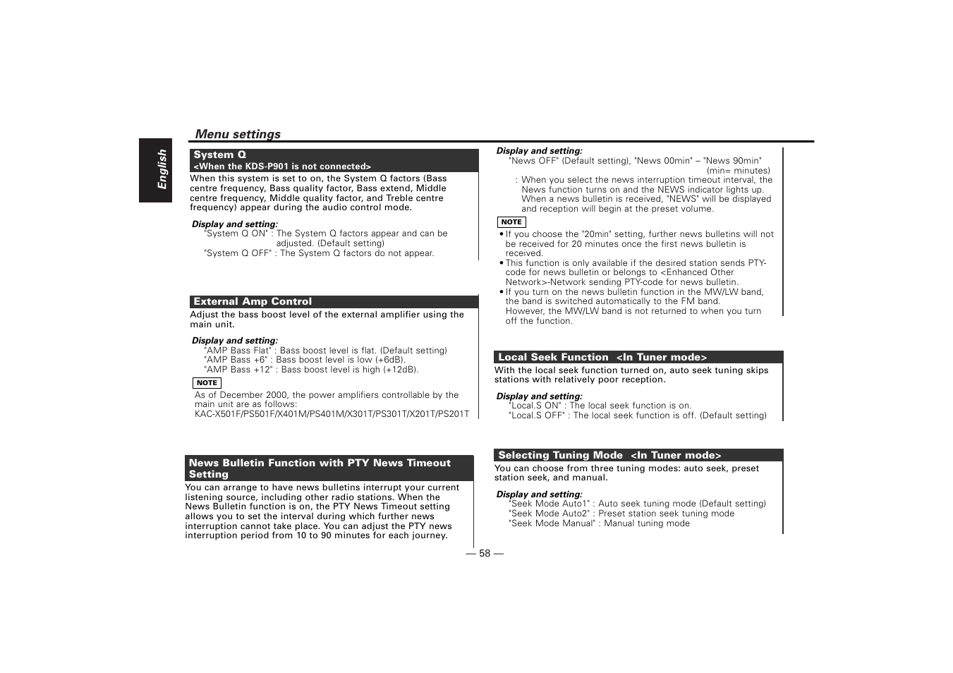 Kenwood KDV-Z940 User Manual | Page 58 / 76