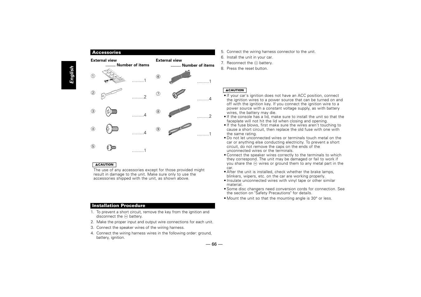 Accessories | Kenwood KDV-Z940 User Manual | Page 66 / 76