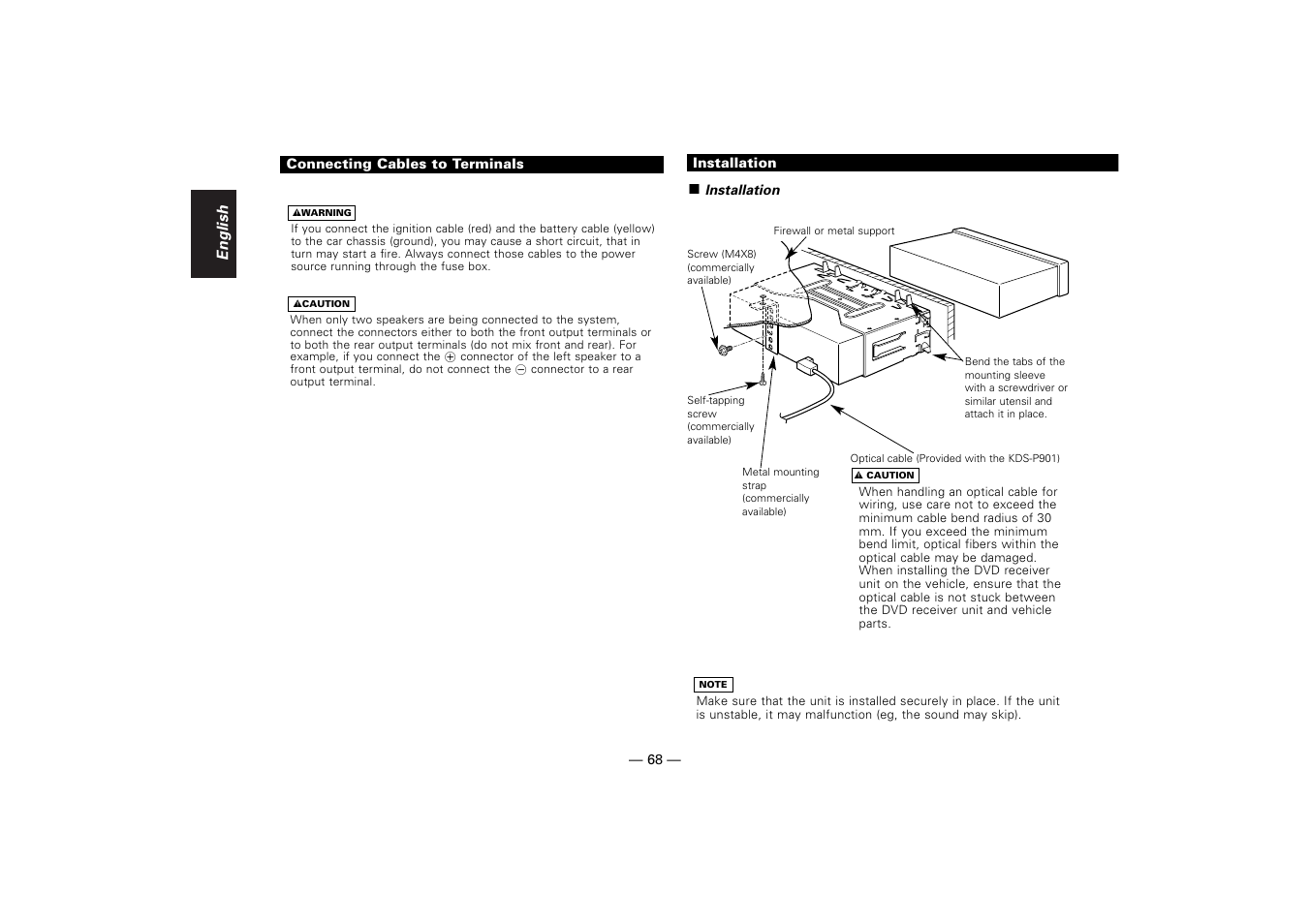 Installation | Kenwood KDV-Z940 User Manual | Page 68 / 76