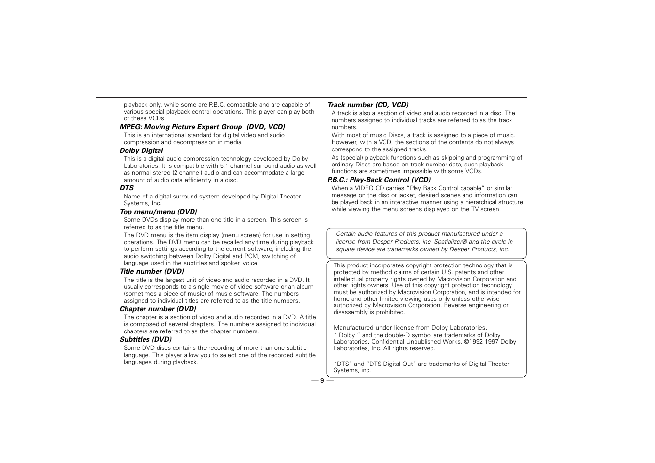 Kenwood KDV-Z940 User Manual | Page 9 / 76