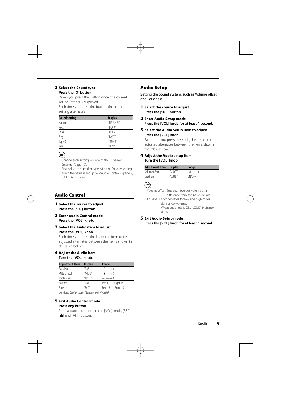 Kenwood KDC-MP2032 User Manual | Page 9 / 34