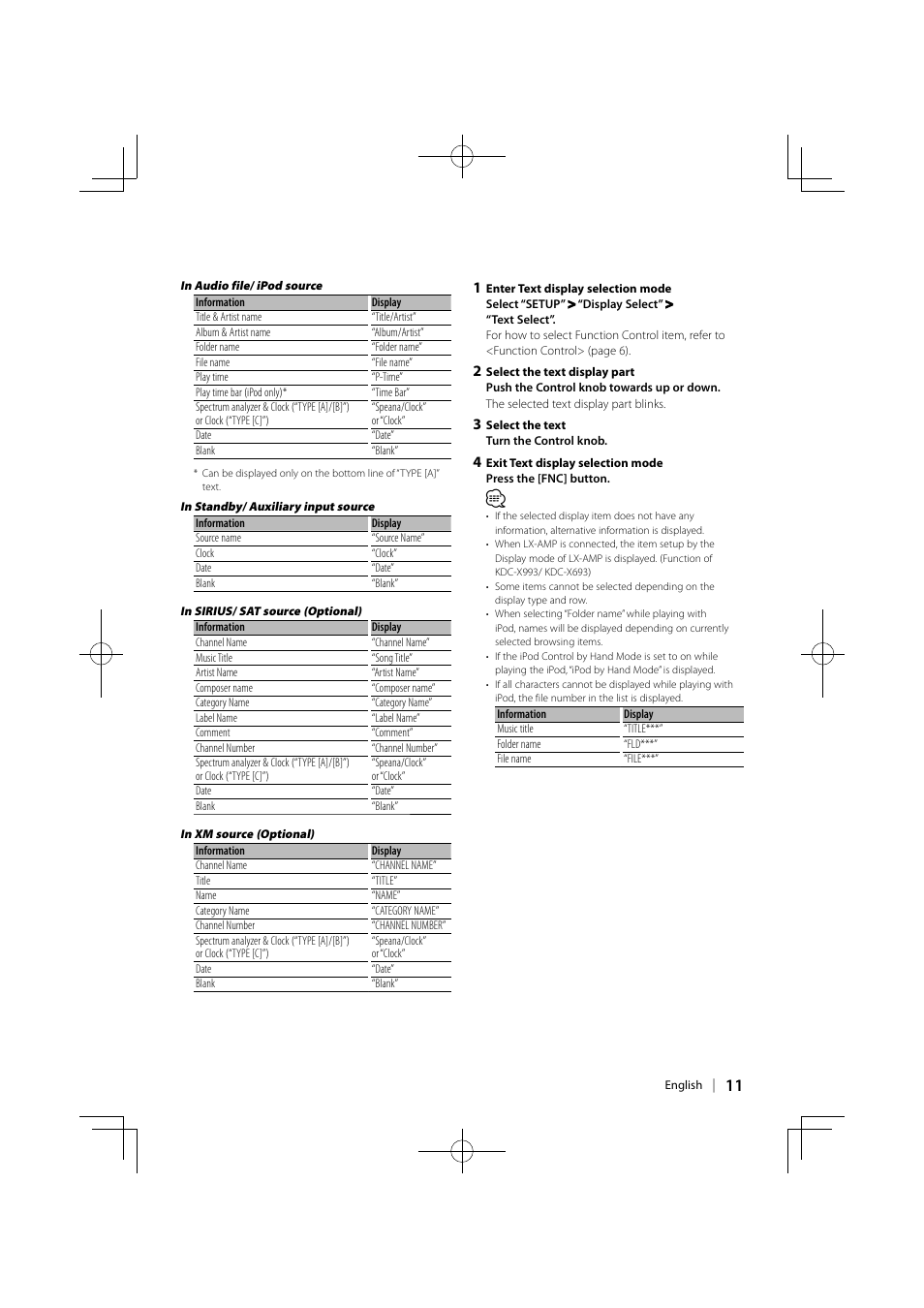 Kenwood KDC-MP642U User Manual | Page 11 / 60