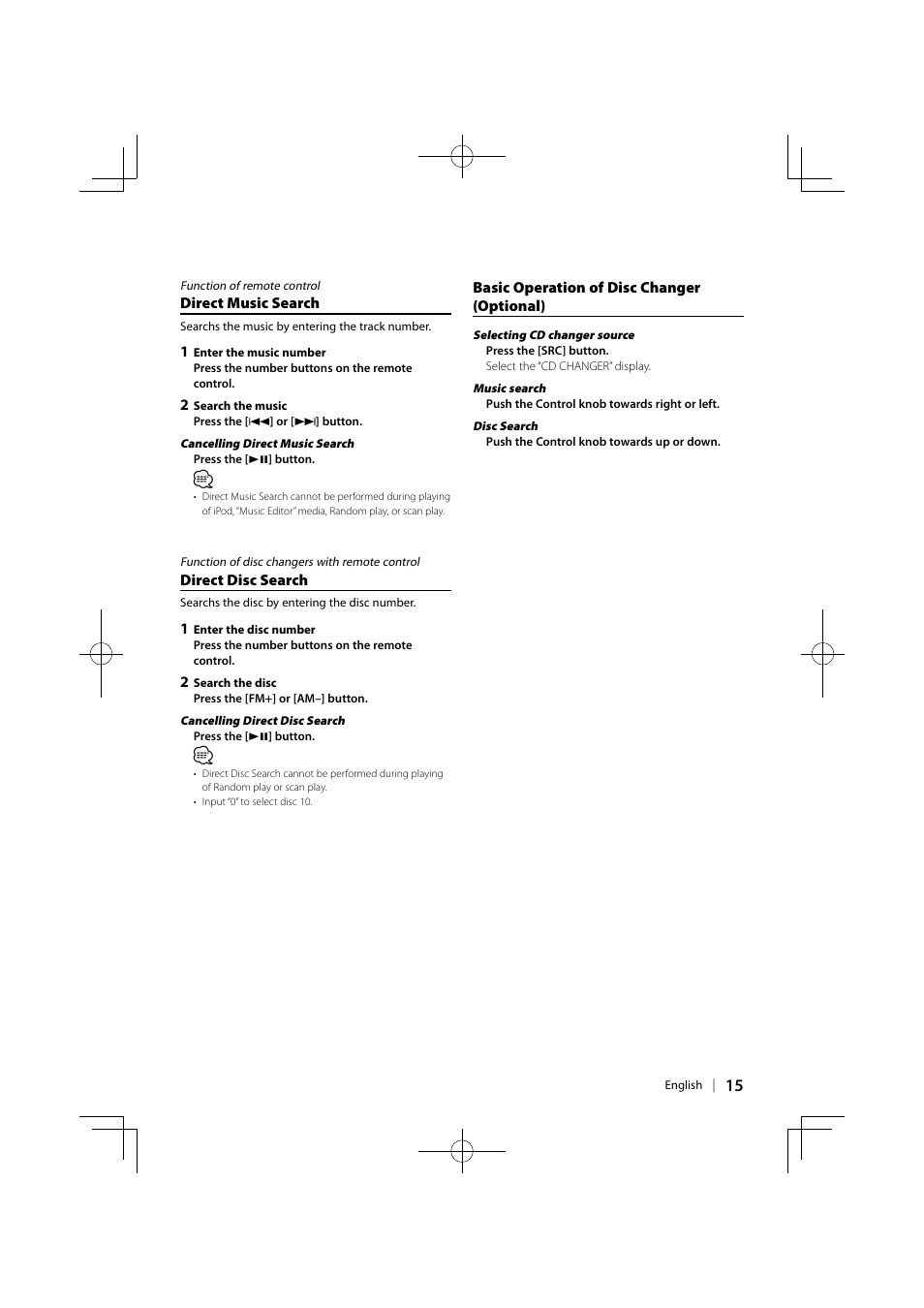 Kenwood KDC-MP642U User Manual | Page 15 / 60