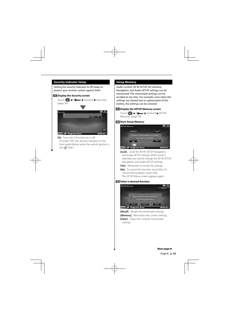 Kenwood DNX5360M User Manual | Page 63 / 96