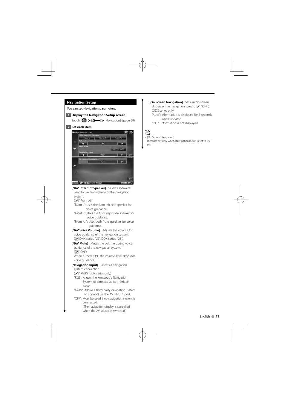 Kenwood DNX5360M User Manual | Page 71 / 96