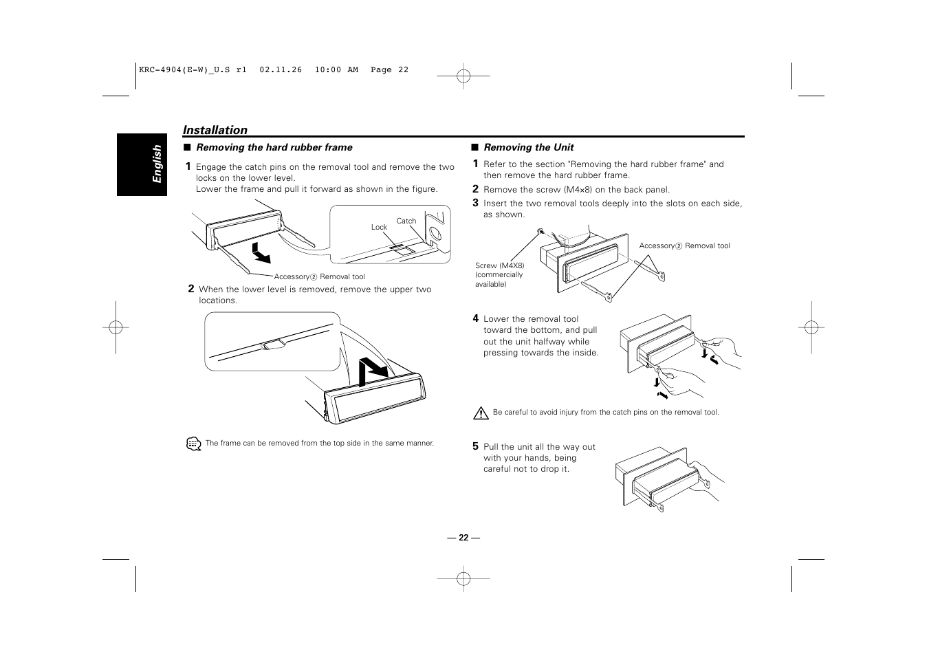 Kenwood KRC-4904 User Manual | Page 22 / 26