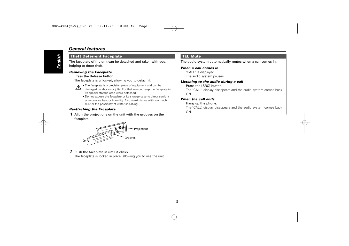 Kenwood KRC-4904 User Manual | Page 8 / 26