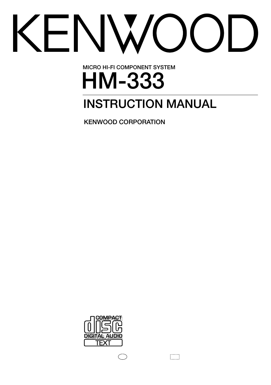 Kenwood HM-333 User Manual | 52 pages