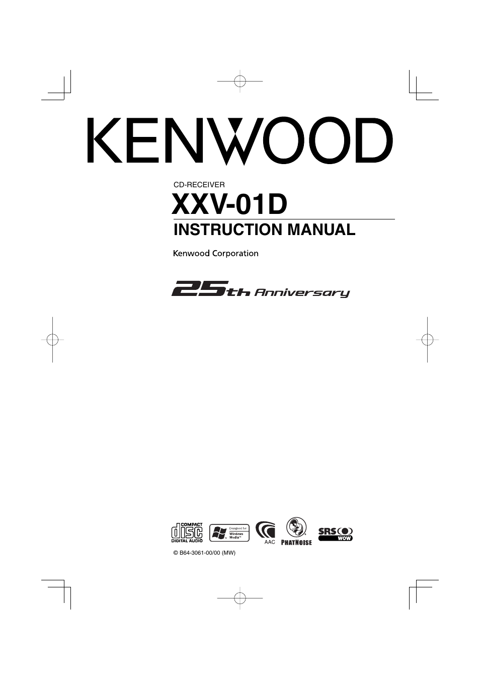 Kenwood XXV-01D User Manual | 58 pages