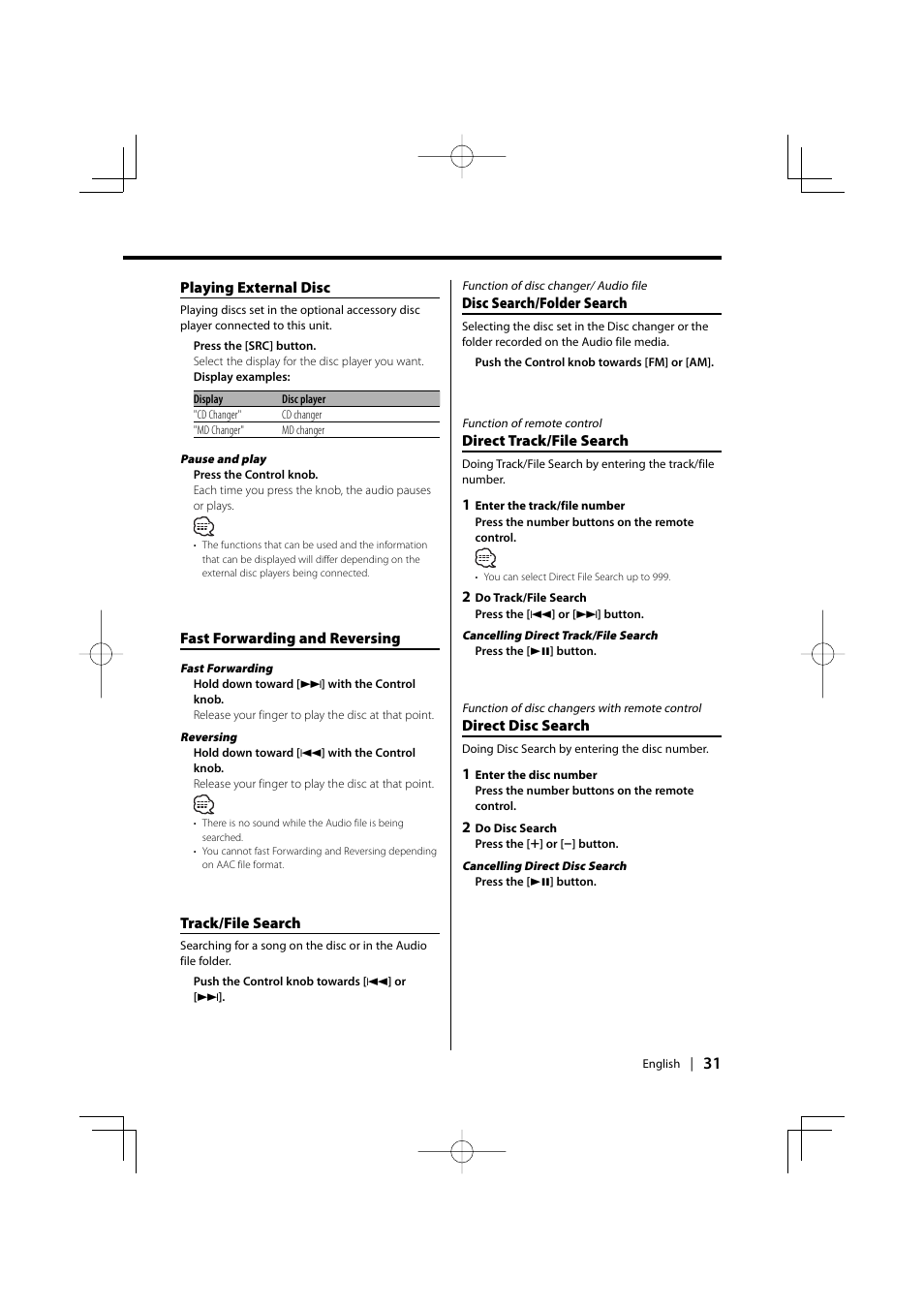 Kenwood XXV-01D User Manual | Page 31 / 58