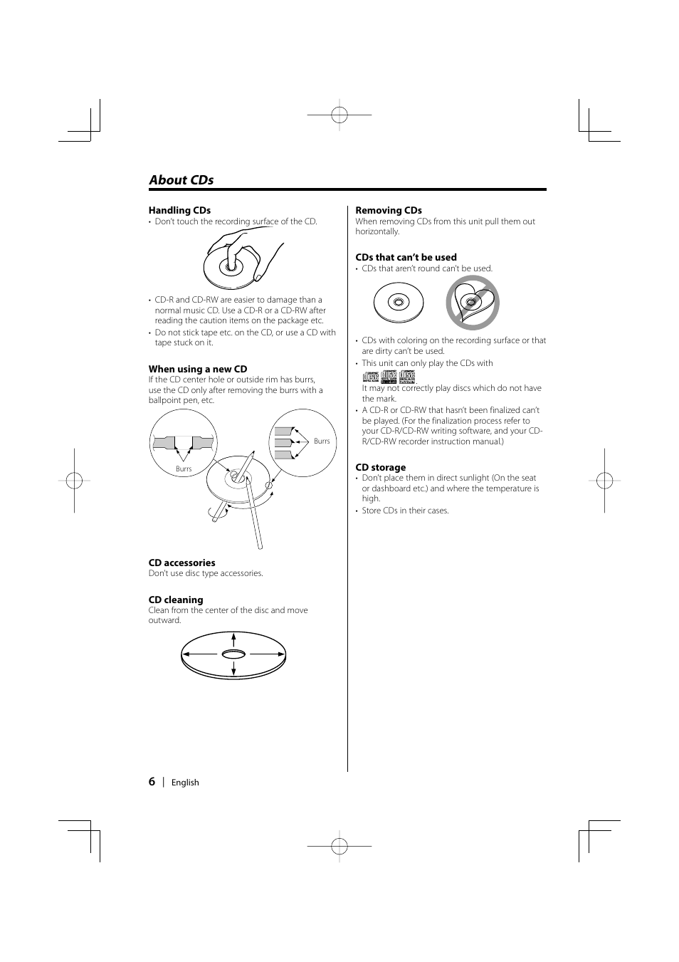 About cds | Kenwood XXV-01D User Manual | Page 6 / 58