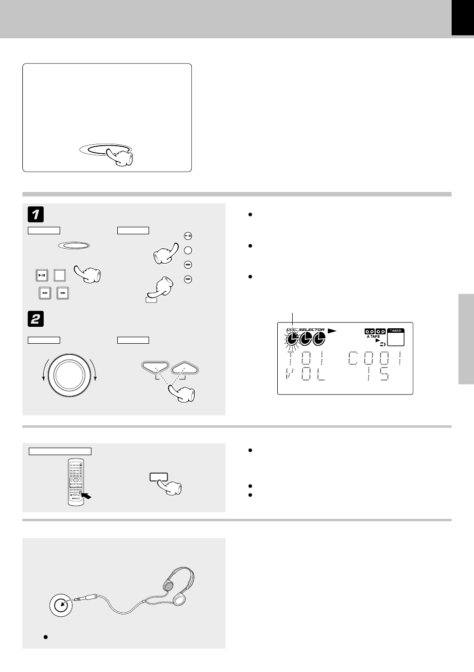 Let's put out some sound, Basic use method, Selecting the desired input volume adjustment | Operations | Kenwood XD-DV50 User Manual | Page 21 / 70