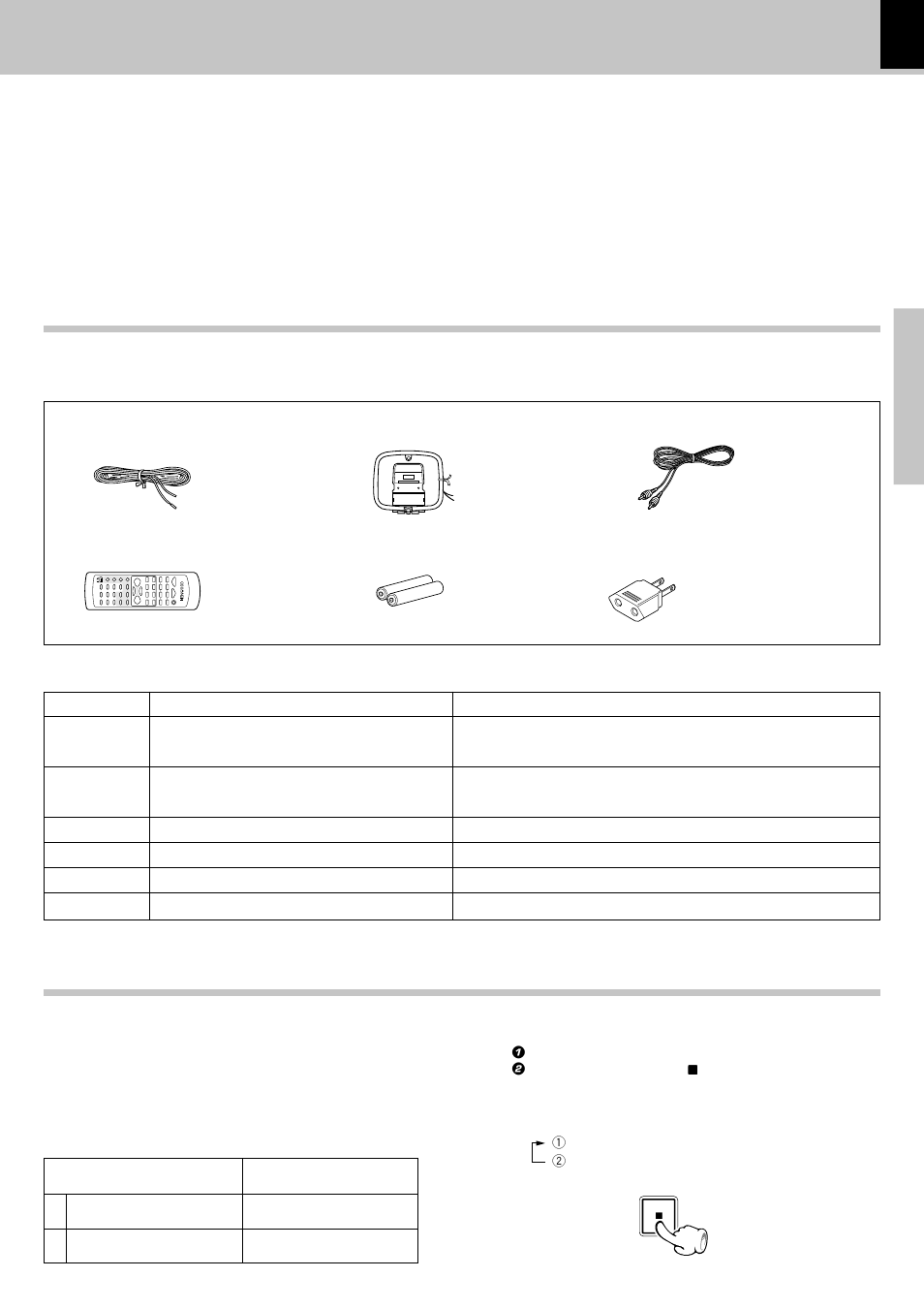 Accessories, Channel space setting, Unpacking | Kenwood XD-DV50 User Manual | Page 3 / 70