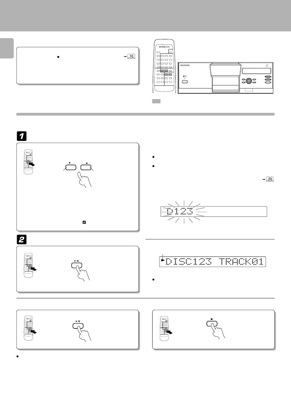 Normal play (track mode), Playing tracks in order from track no.1, Normal play | Kenwood DPF-J5010 User Manual | Page 12 / 32