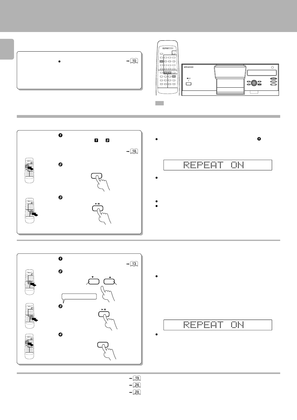 Repeated playback (repeat mode), Repeated playback, Repeat mode) | Kenwood DPF-J5010 User Manual | Page 18 / 32