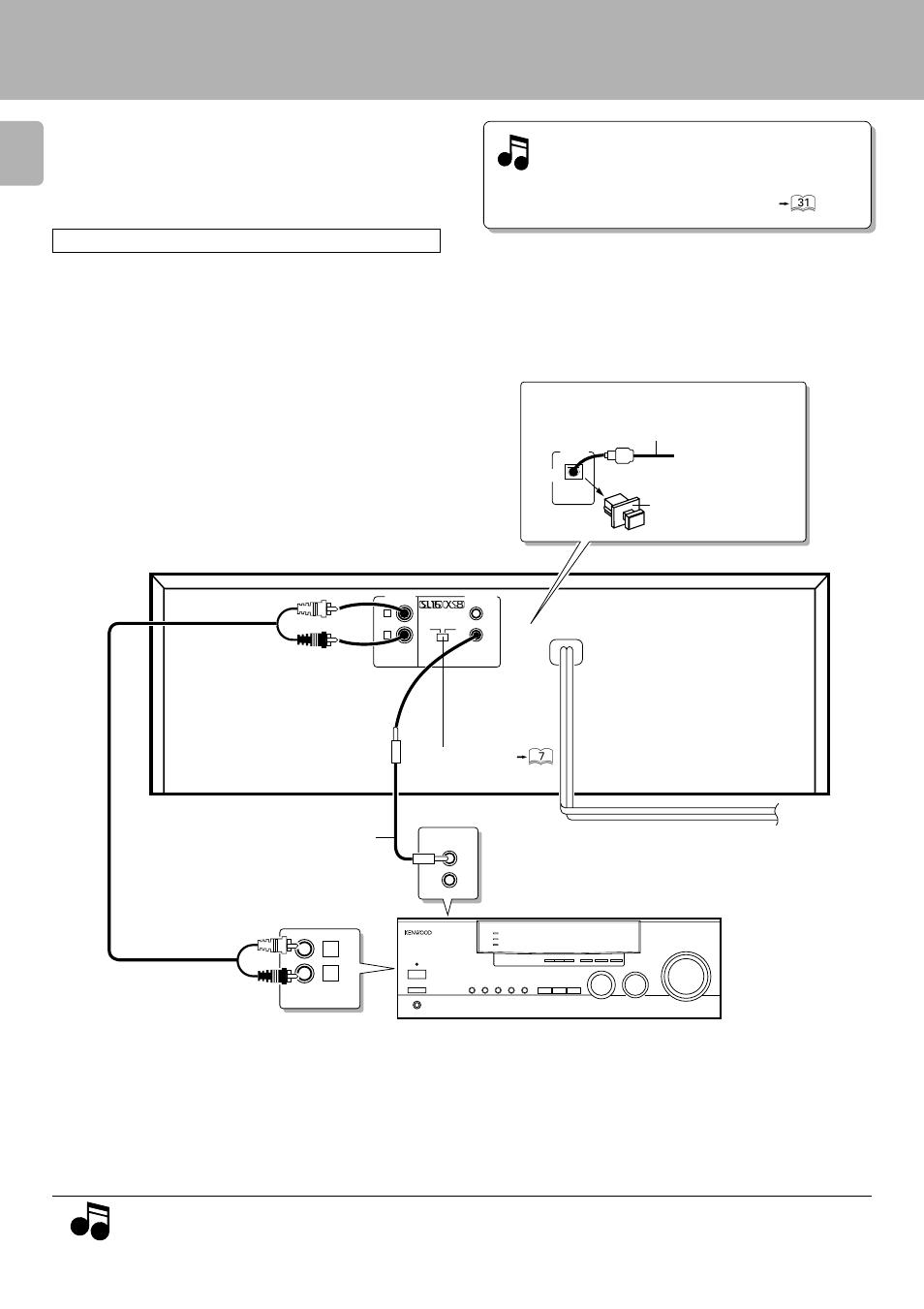 System connections, Optical connection | Kenwood DPF-J5010 User Manual | Page 6 / 32