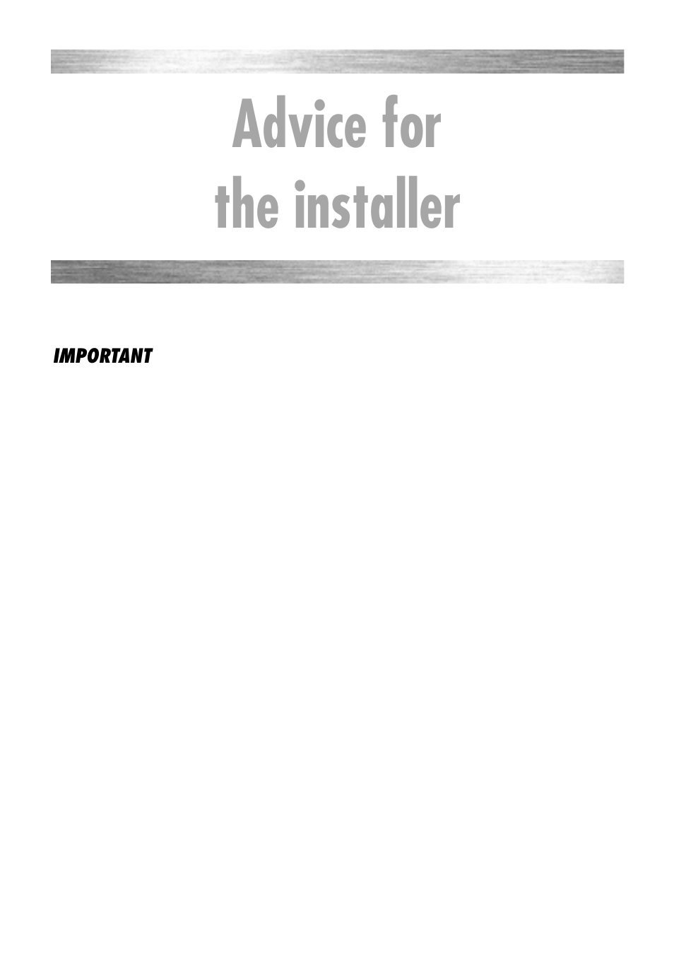 Advice for the installer | Kenwood CK 780 User Manual | Page 35 / 44