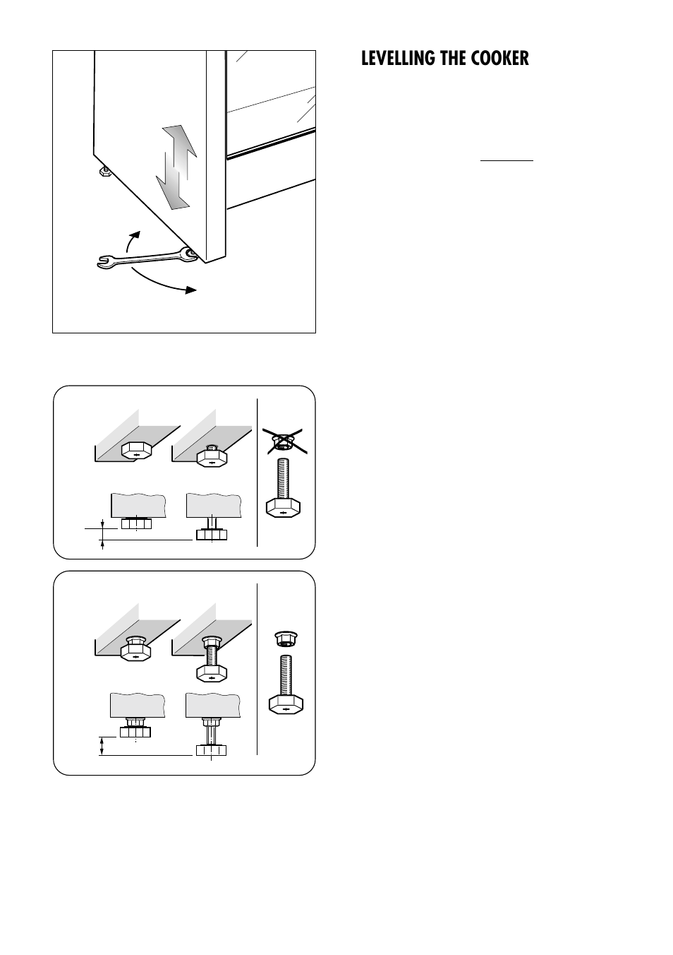 Levelling the cooker | Kenwood CK 780 User Manual | Page 37 / 44