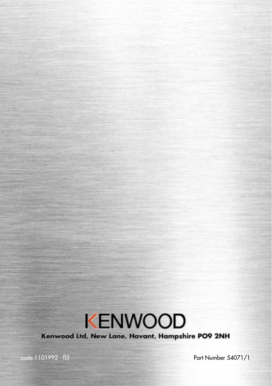 Kenwood CK 780 User Manual | Page 44 / 44