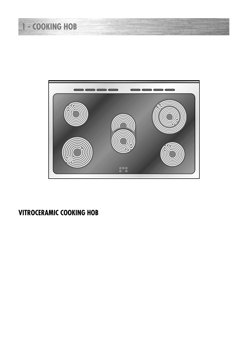 1 - cooking hob, Vitroceramic cooking hob | Kenwood CK 780 User Manual | Page 8 / 44