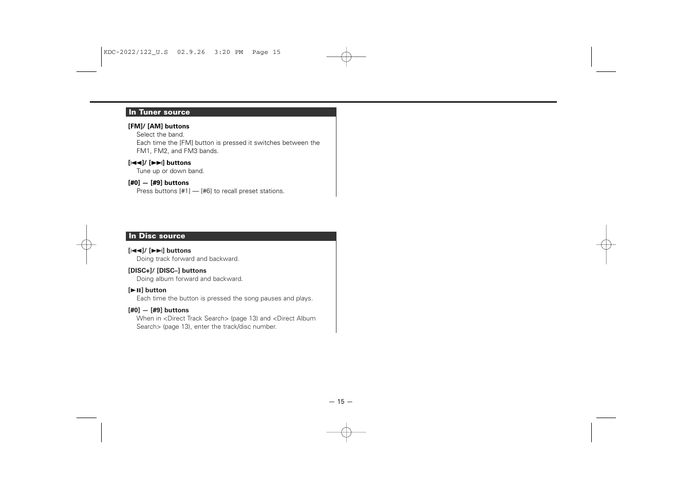 Kenwood 222 User Manual | Page 15 / 92