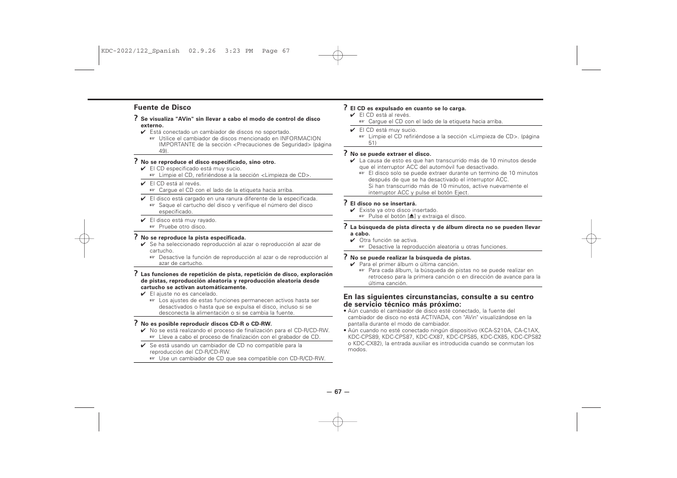 Kenwood 222 User Manual | Page 67 / 92