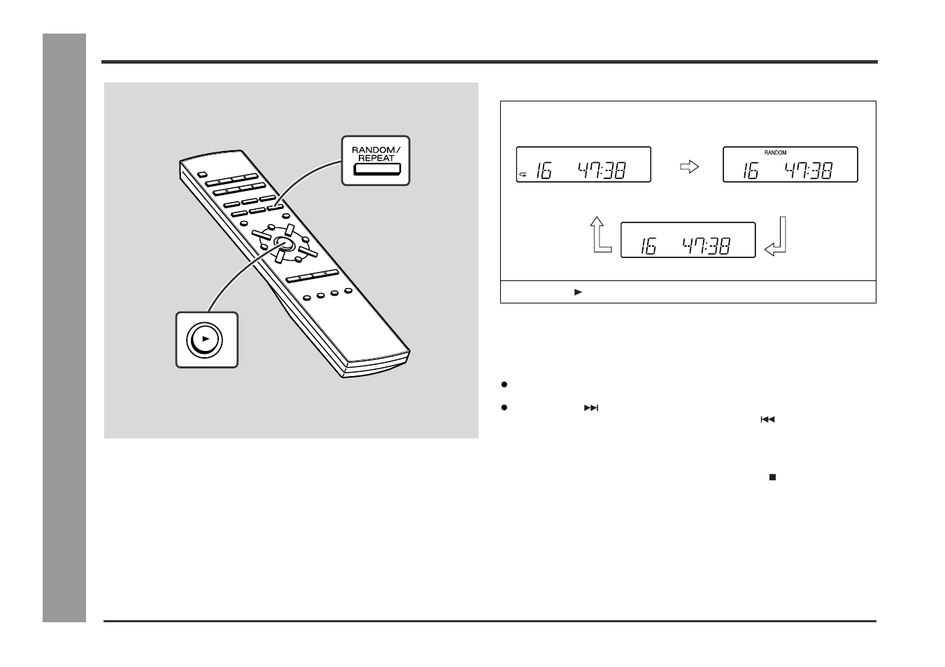 Repeat or random play, Cd pla ybac k | Kenwood HM-233 User Manual | Page 18 / 28