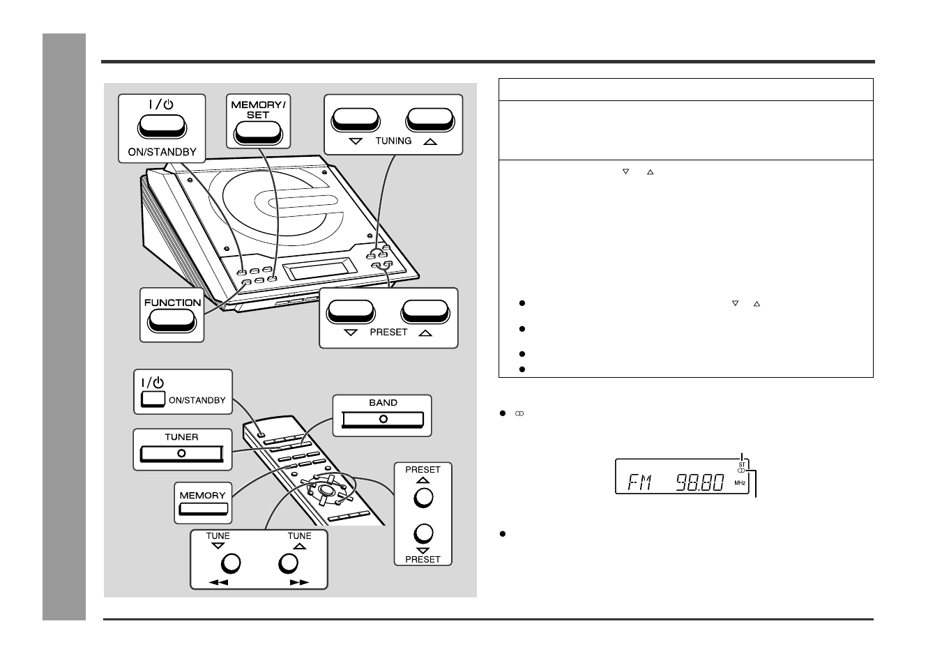 Listening to the radio, Radio | Kenwood HM-233 User Manual | Page 20 / 28