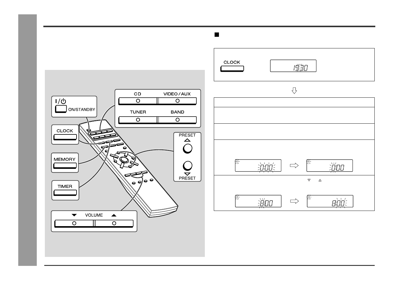 Timer and sleep operation, Ad v anced features | Kenwood HM-233 User Manual | Page 22 / 28