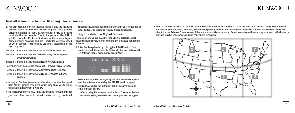 Installation in a home: placing the antenna | Kenwood HERE2ANYWHERE KPA-H2H User Manual | Page 4 / 5