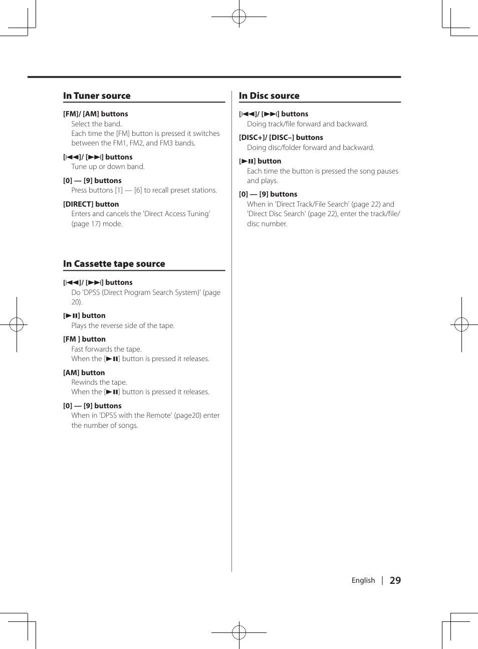 Kenwood DPX-MP4070  EN User Manual | Page 29 / 40