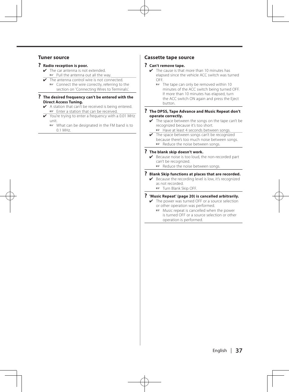 Kenwood DPX-MP4070  EN User Manual | Page 37 / 40