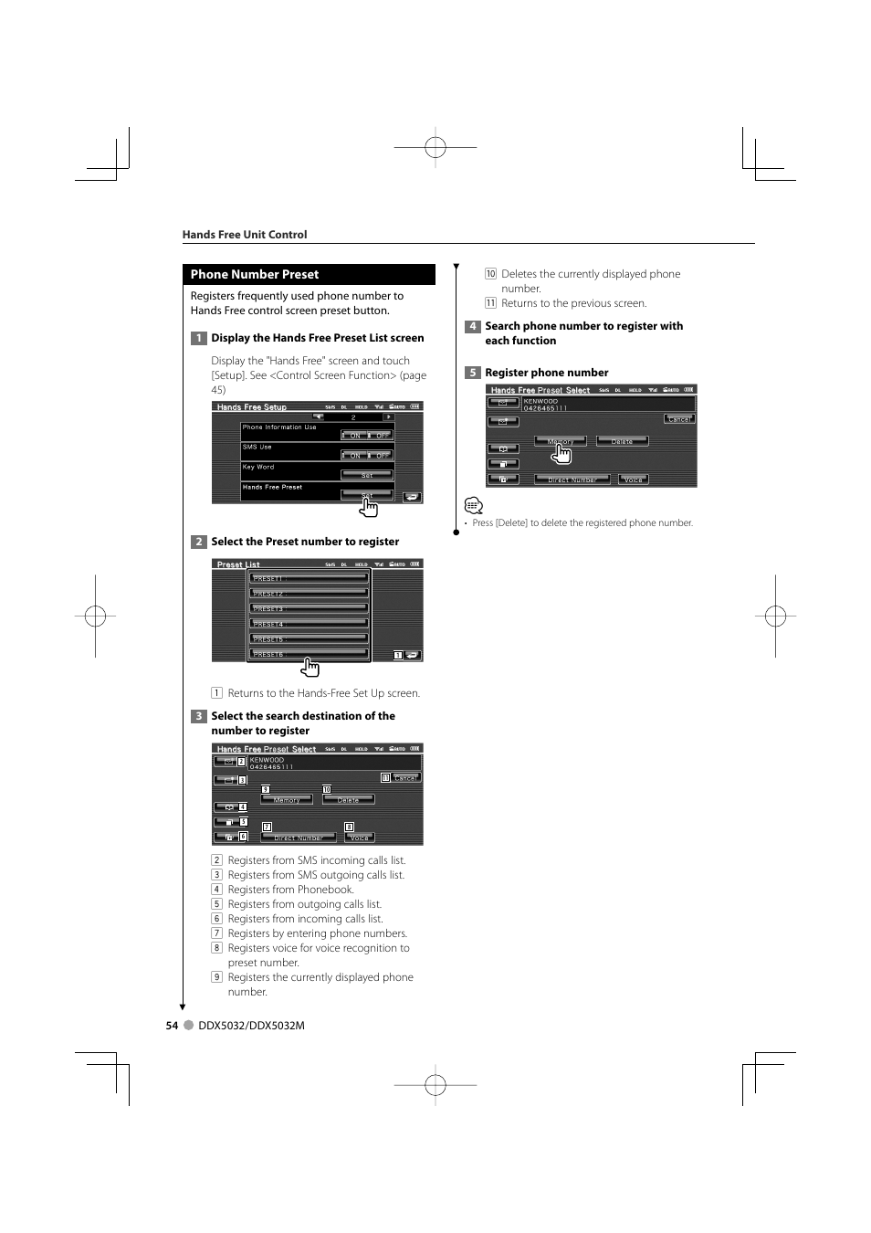 Kenwood DDX5032M User Manual | Page 54 / 92