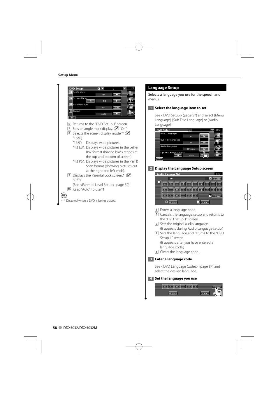 Kenwood DDX5032M User Manual | Page 58 / 92