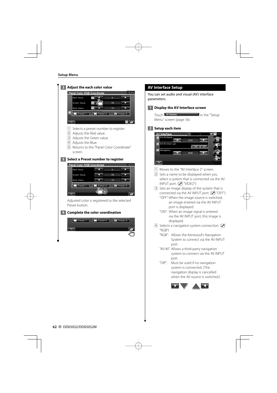 Kenwood DDX5032M User Manual | Page 62 / 92