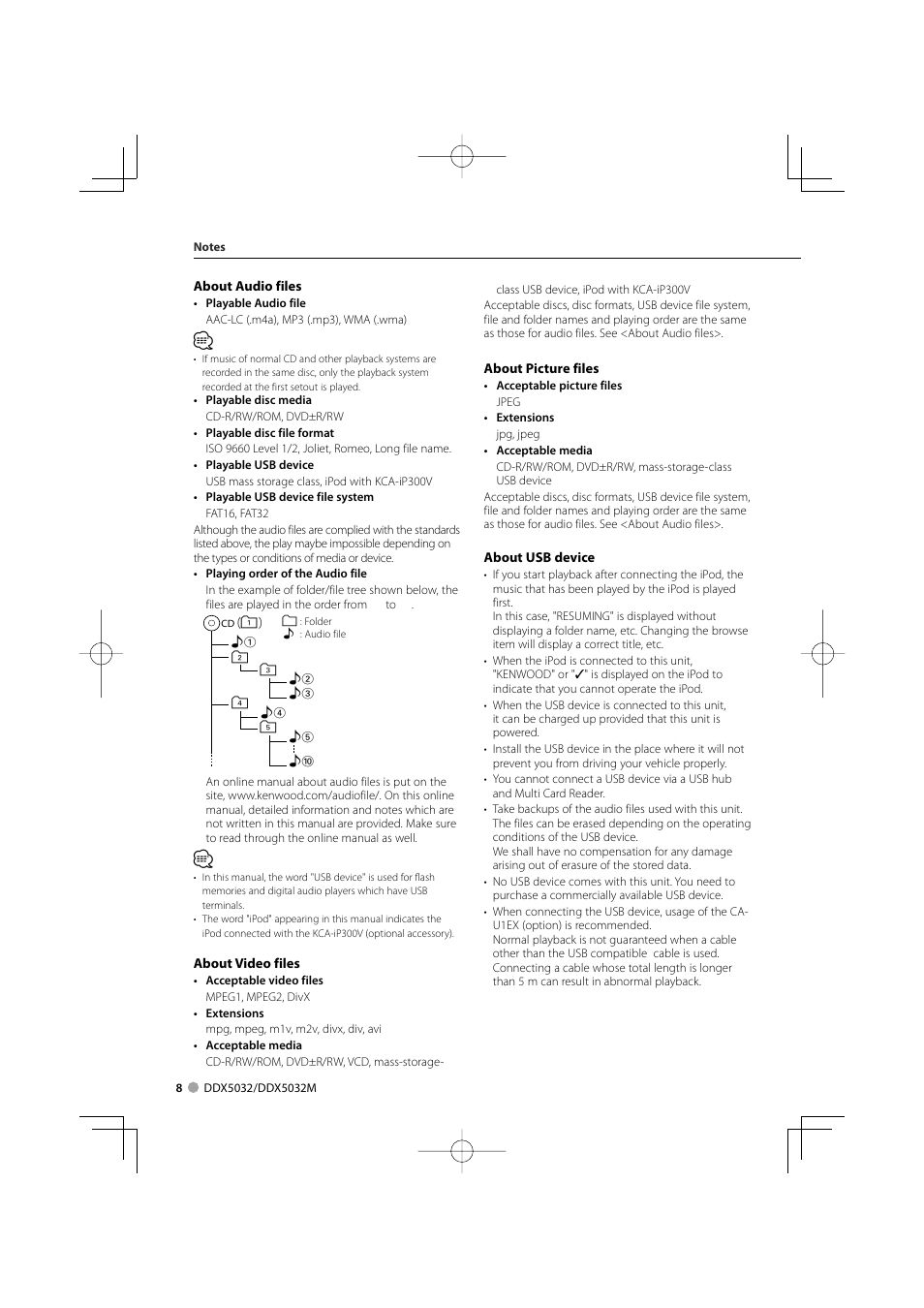 Kenwood DDX5032M User Manual | Page 8 / 92