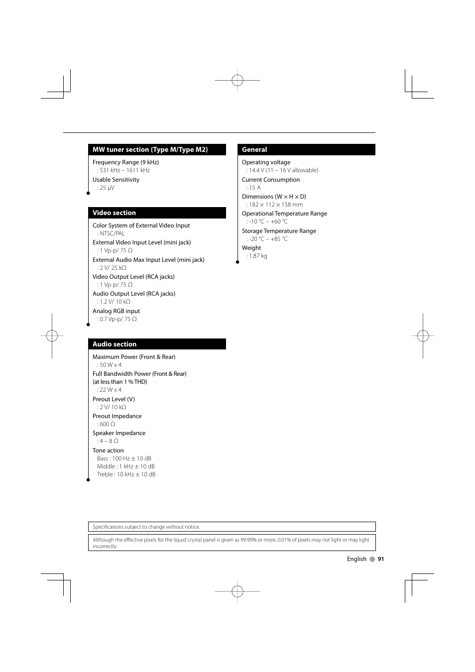 Kenwood DDX5032M User Manual | Page 91 / 92