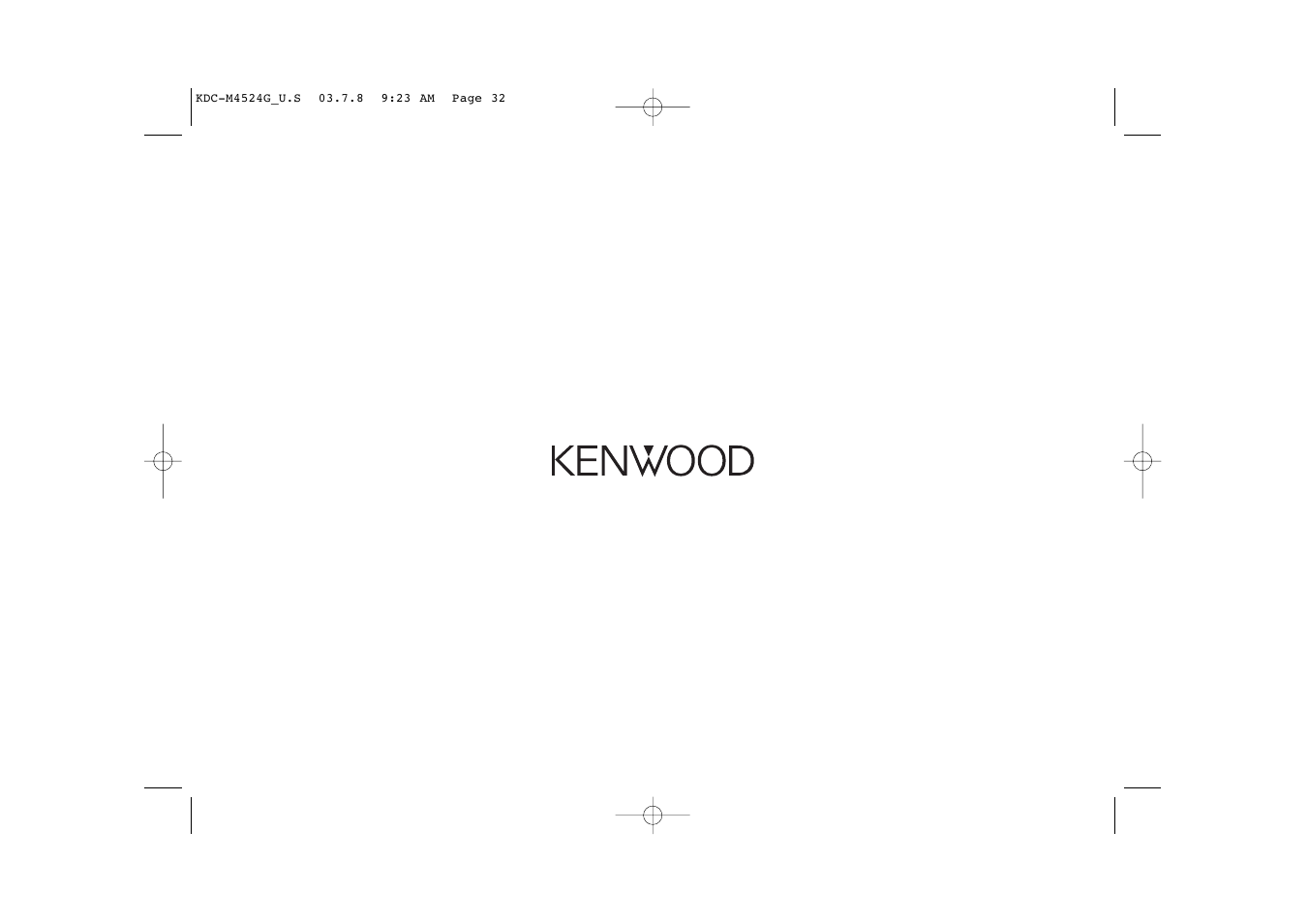 Kenwood KDC-M4524G  EN User Manual | Page 32 / 32