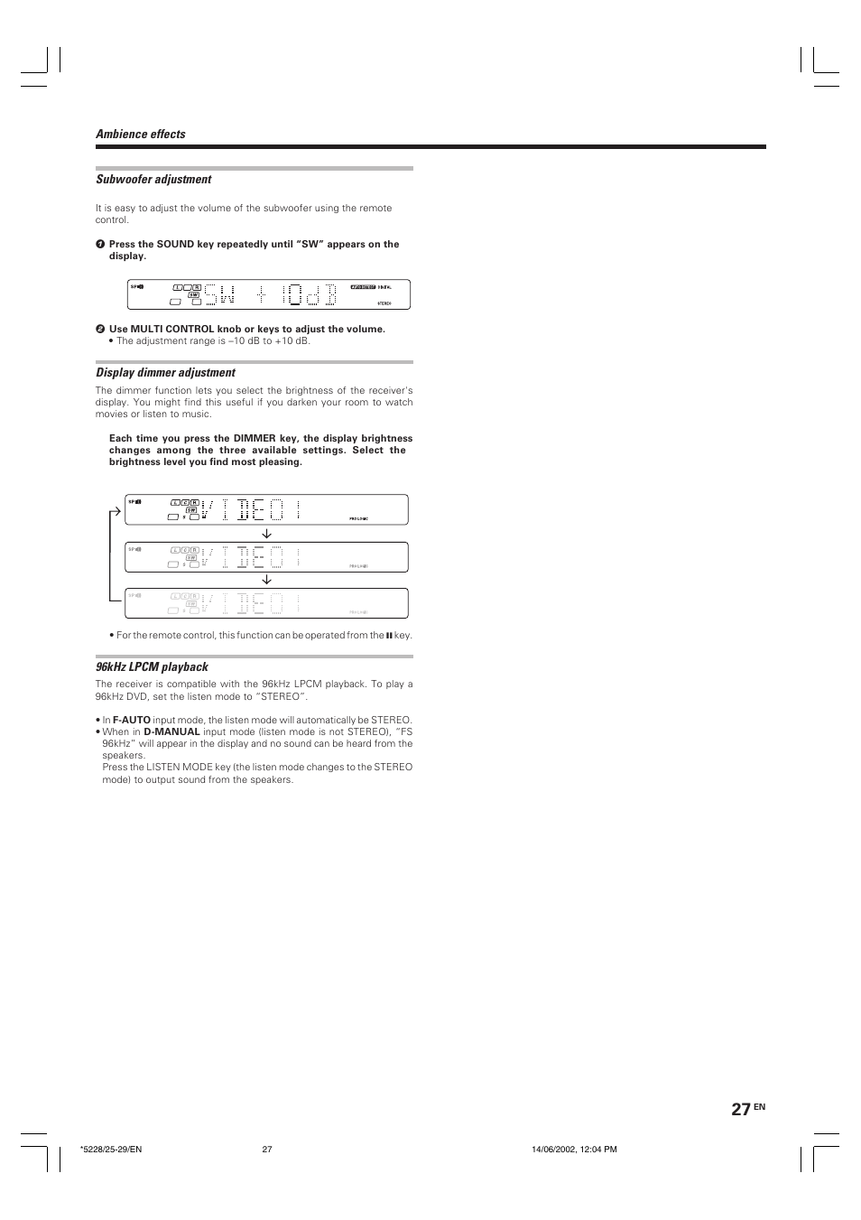 Kenwood VR-606 VR-616 User Manual | Page 27 / 36