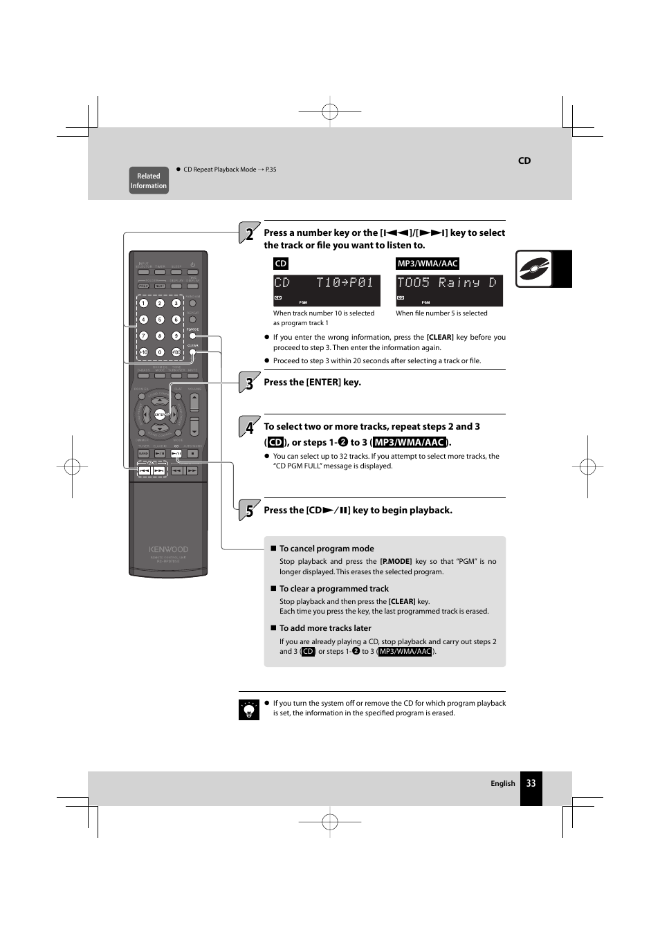 Kenwood R-K711 User Manual | Page 33 / 80