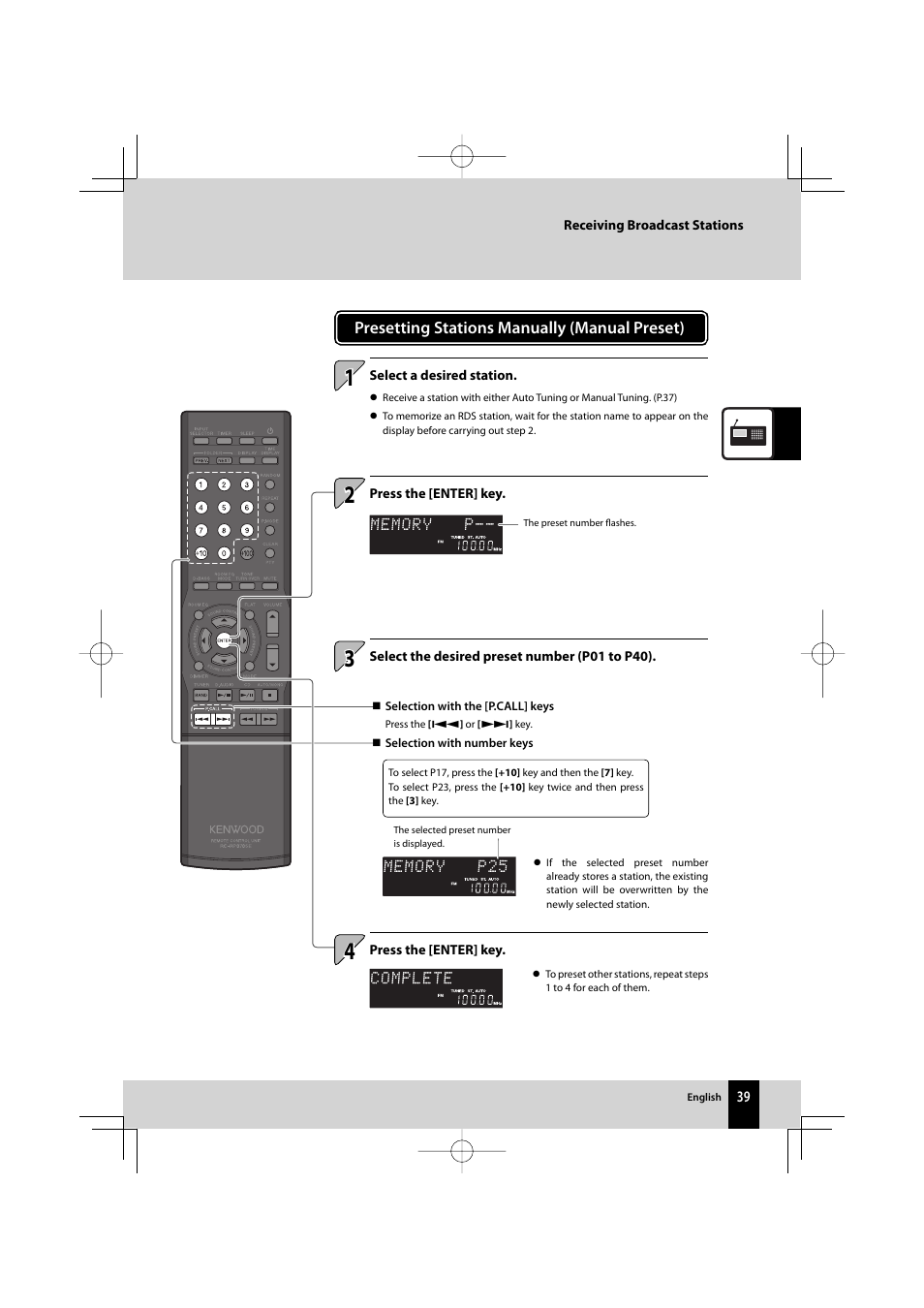 Kenwood R-K711 User Manual | Page 39 / 80