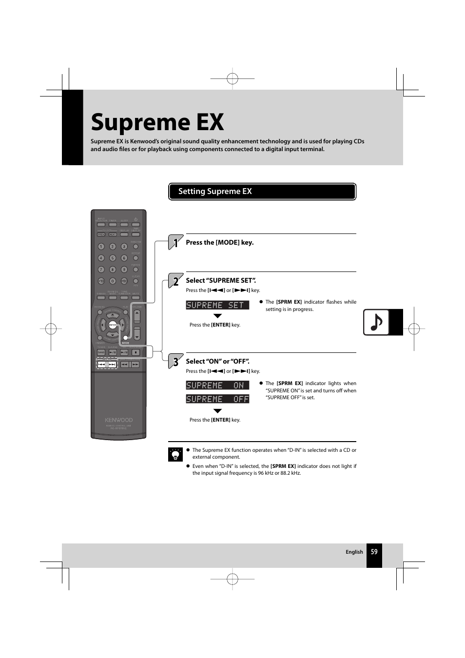 Supreme ex | Kenwood R-K711 User Manual | Page 59 / 80